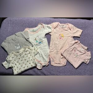 NEW Unbranded Girls Pink Short-Sleeve One Piece Bodysuit